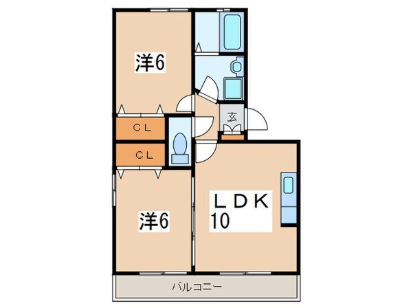 コルティ－レⅠの物件間取画像